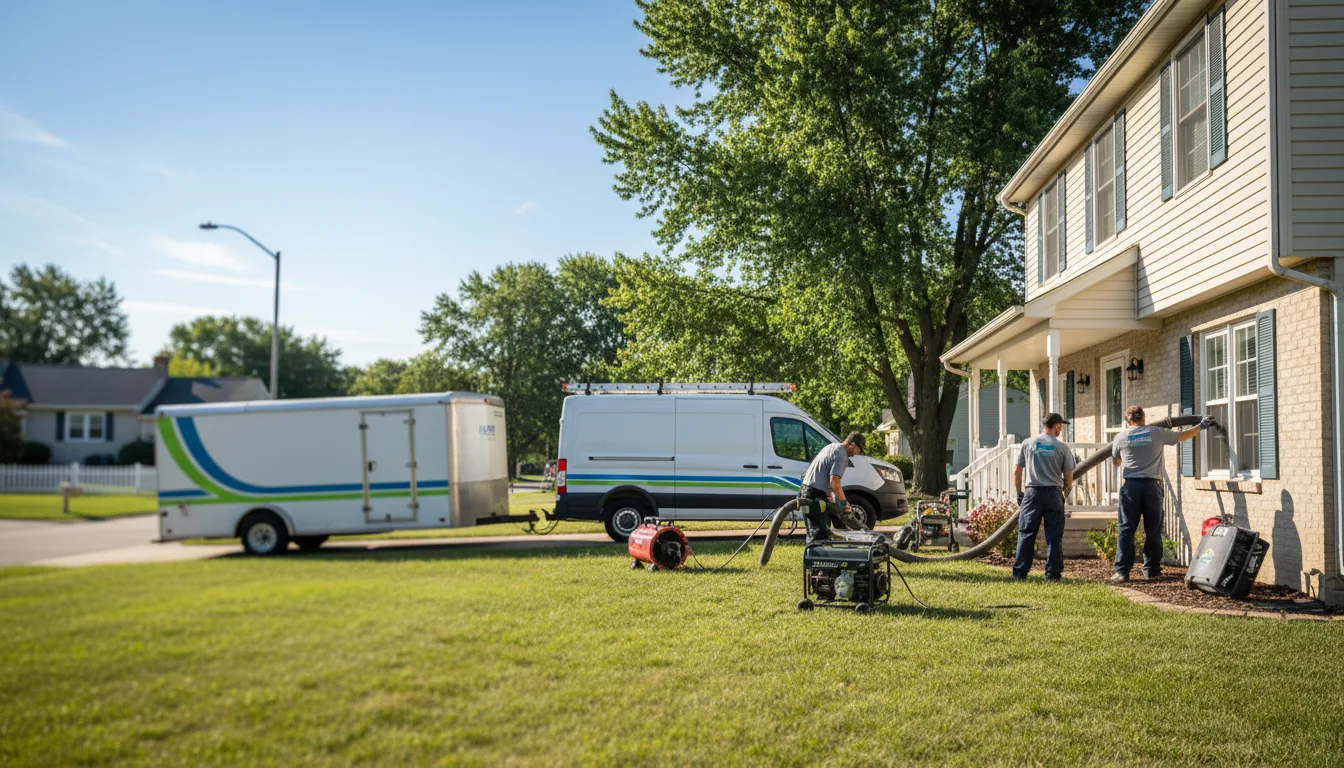 Flooded Basement Restoration And Cleanup With Repair in Waynesville, OH near me